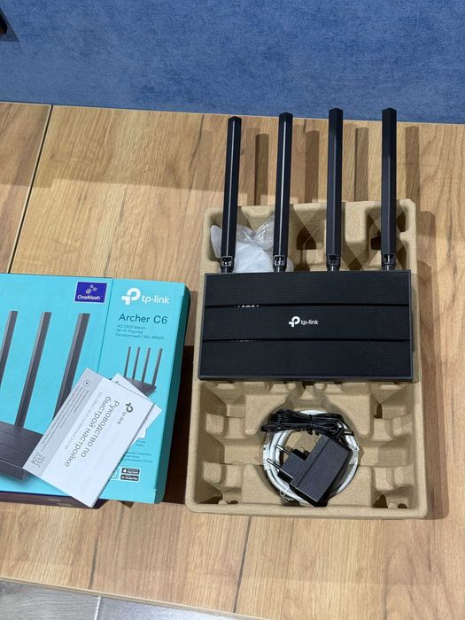 TP-Link Archer C6 (AC1300 Mesh) — полный комплект