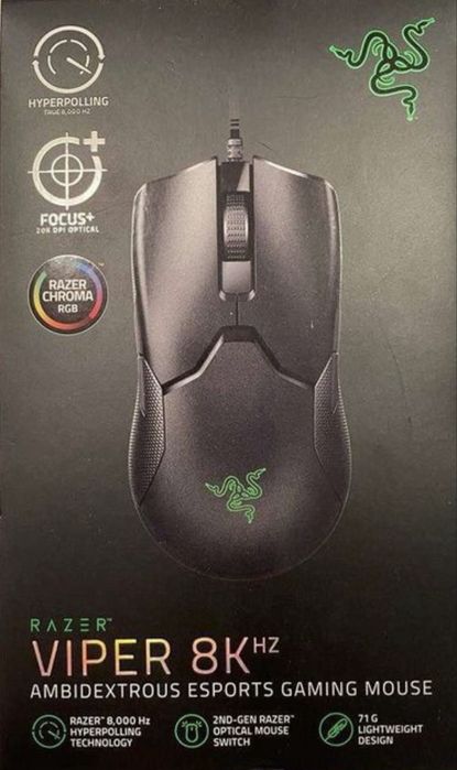 Razer Viper 8KHz Croma RGB eSports Gaming Mouse 20000 DPI Negru