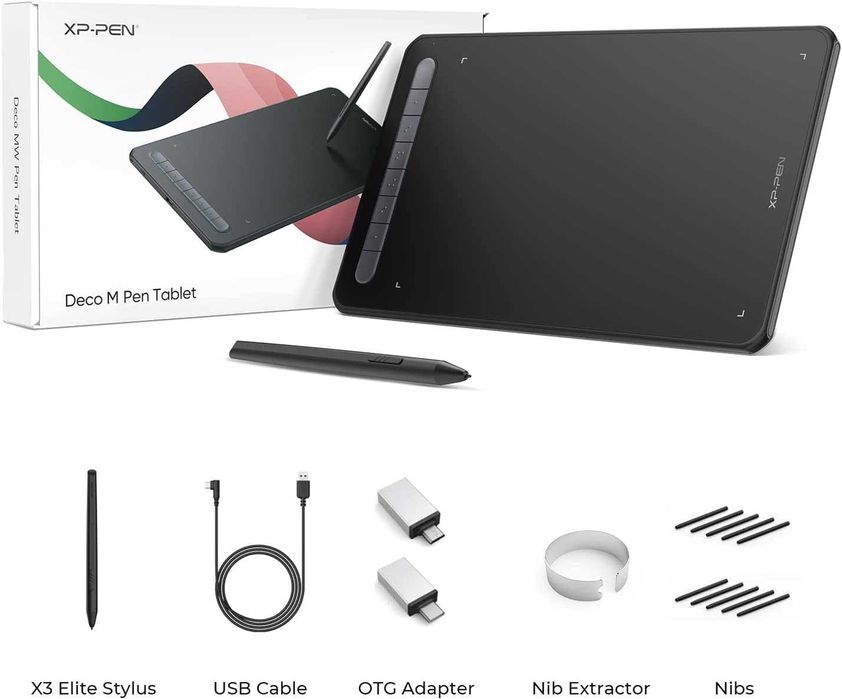 Новинка! Графический Планшет Xp-Pen Deco M Проводной  Черный