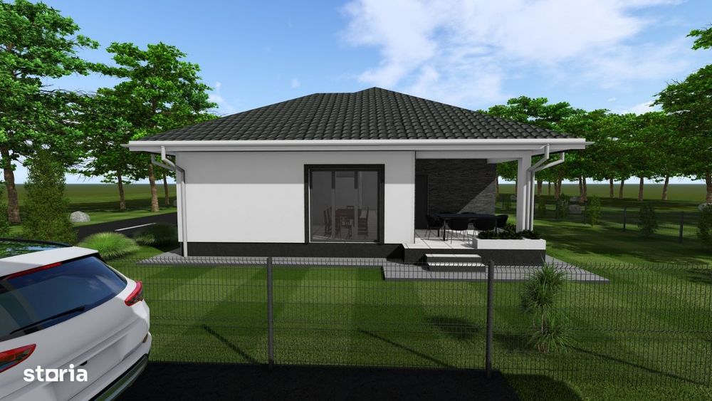 Tautii Magheraus (zona str. 4)–casa pe parter, s.c.=150mp, teren 500mp