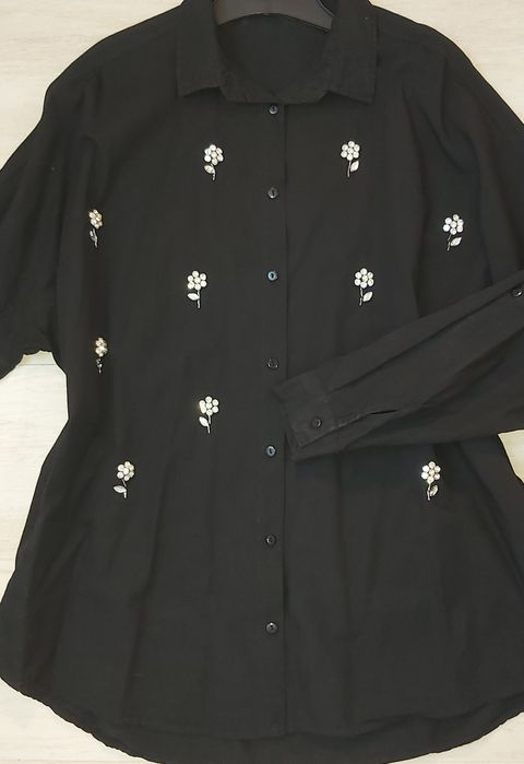 Елегантна риза с камъни. Макси р-р