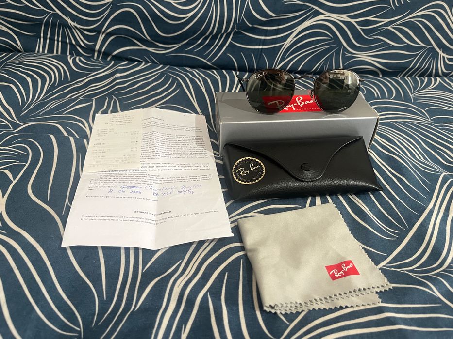 Ray-Ban Round Metal Chromance Polarized RB3447 Gunmetal 50 - Factura / Garantie