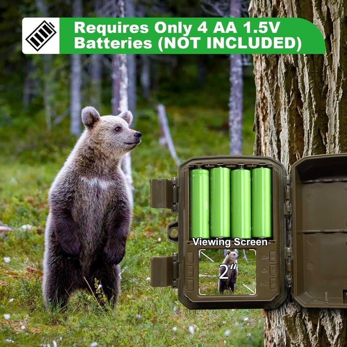 Ловна камера Coolifepro WiFi Bluetooth с приложение, 48MP + КАРТА 32GB