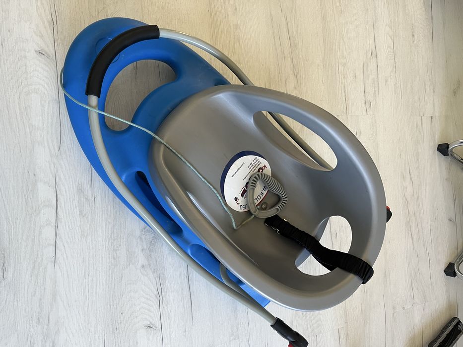 Детска шейна става и за бебе с облегалка и дръжка – много запазена