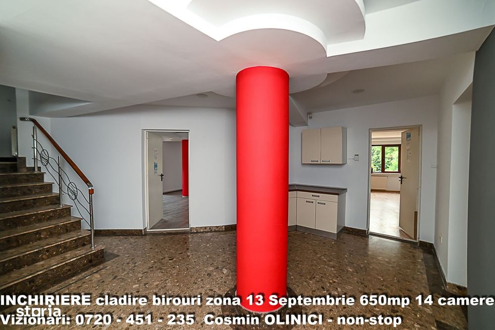 Spatii birouri de inchiriat zona 13 Septembrie I S+P+3 I 650 util