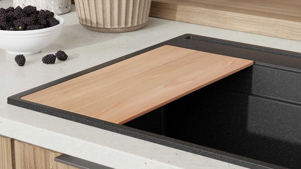 Графит кухненска мивка от гранит Осло 80 Премиум 780 x 530 мм