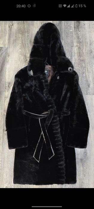 Шуба (мутон+норка)