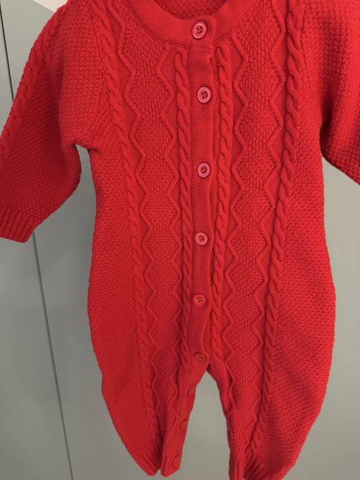 Salopeta groasa tricotata de Craciun