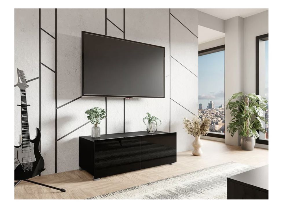 Черен ТВ шкаф