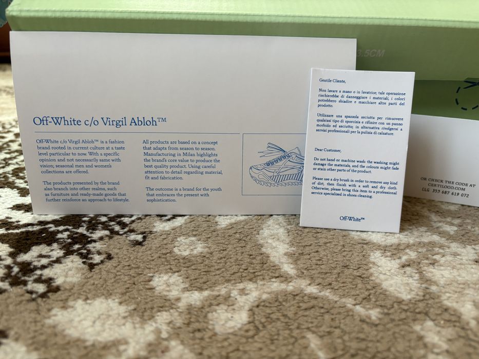 Off-White Out Of Office (OOO) –  White/Blue – mărimea 44