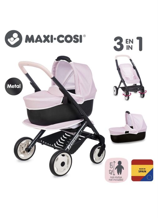 SMOBY Maxi Cosi Количка за кукли 3в1 - розова