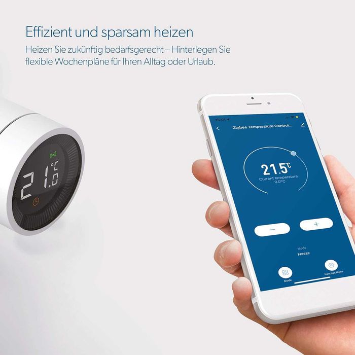 Kit 2+1 Termostat calorifer Smart WiFi cu ecran LCD + gateway.