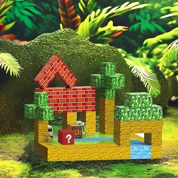 Майнкрафт магнитни 3D кубчета 100/50бр, конструктор Minecraft