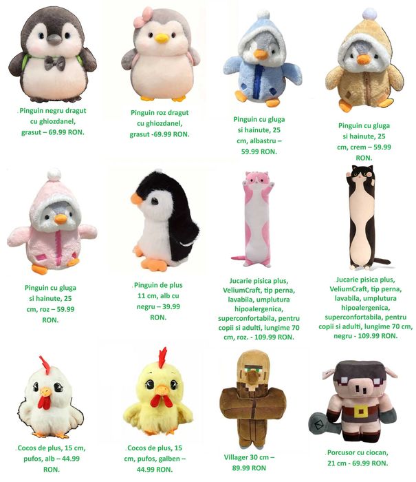 Jucarii copii plusuri Minecraft, figurine, masinute seturi constructie