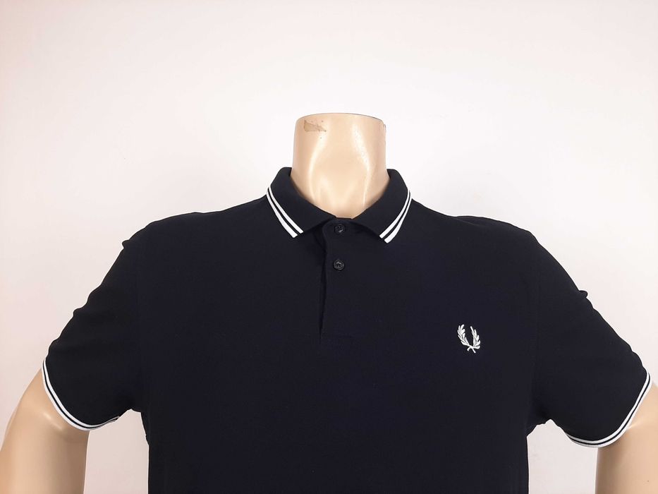 Fred Perry Twin Tipped Polo - Оригинална мъжка тениска с яка р-р 2XL