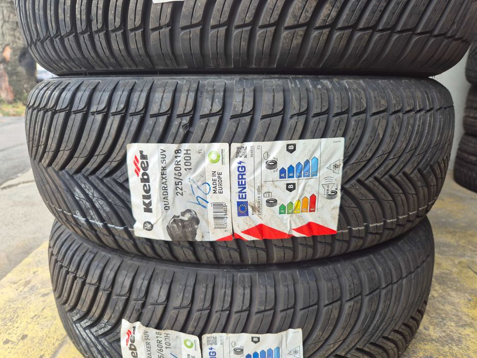 4 Anvelope M+S VARA IARNA 4Sezoane - 225/60/18 100H - KLEBER Quadraxer - NOI - DOT 2024 !