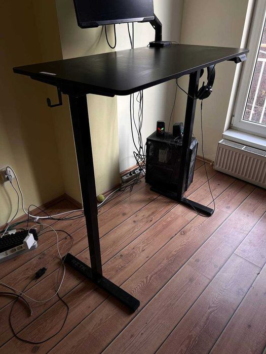 Birou reglabil electric 120x60 cm (70-120 cm) - negru