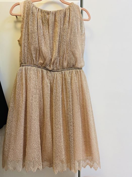 Rochie de ocazie, de zi, roz prafuit marimea 38