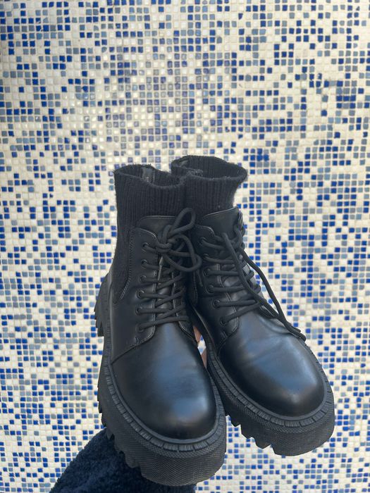 Демисезонные ботинки кожзам
