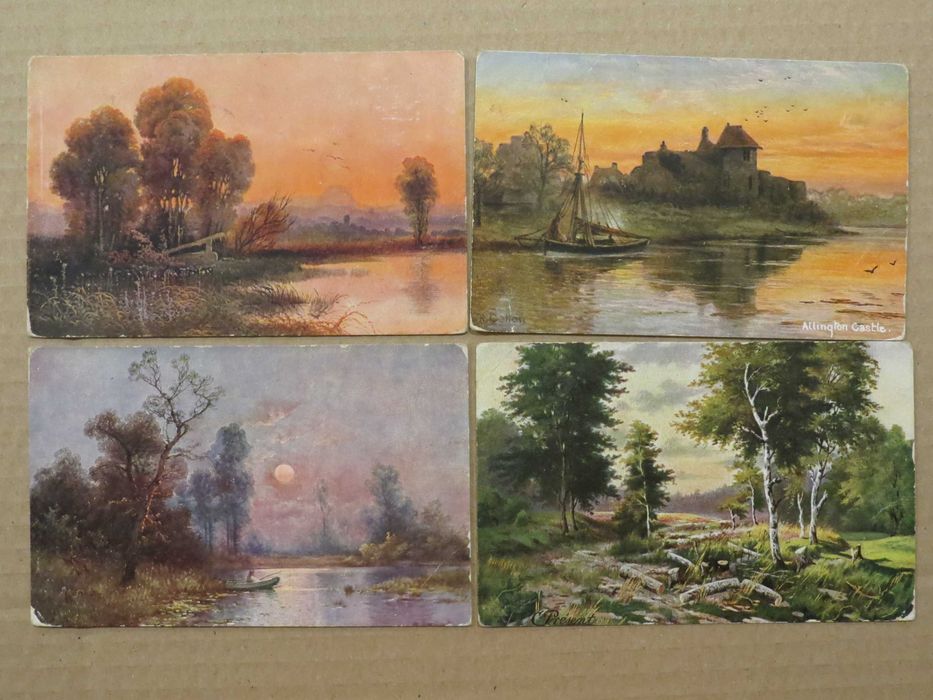 25 de carti postale ilustrate reproduceri picturi 1908-1929