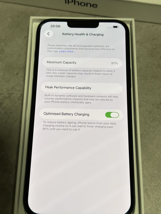 iPhone 14 Plus 128GB 91% baterie cutie telefon impecabil