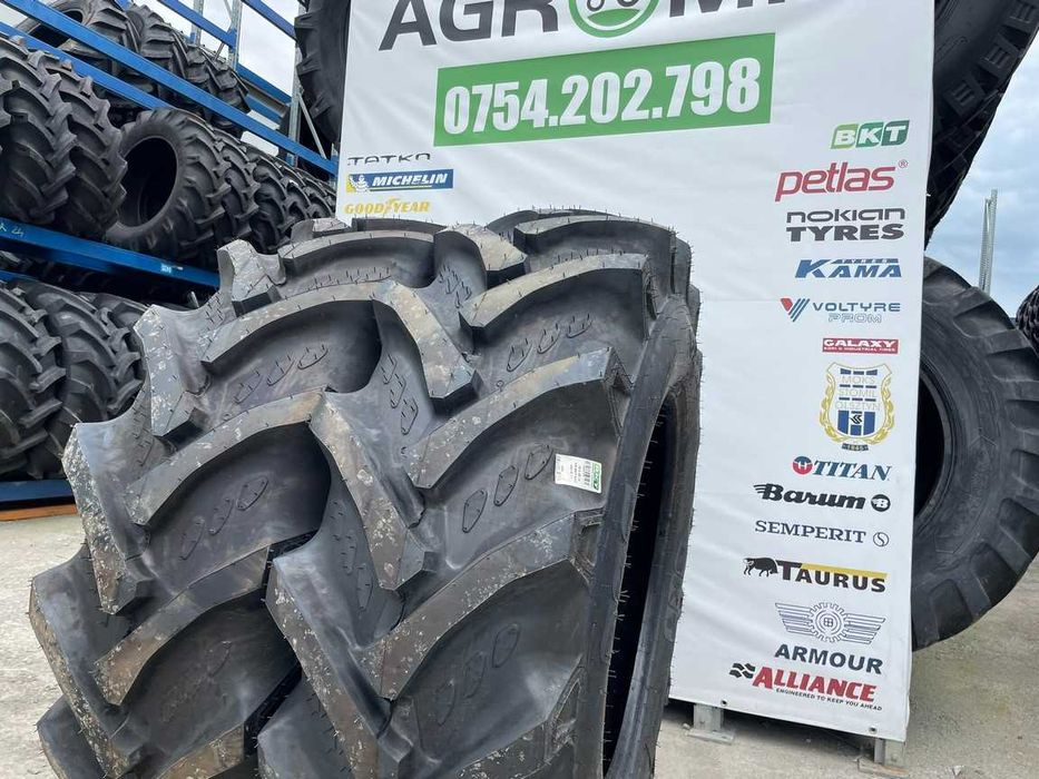Anvelope agricole de tractor spate marca BKT cu 12Pliuri garantie