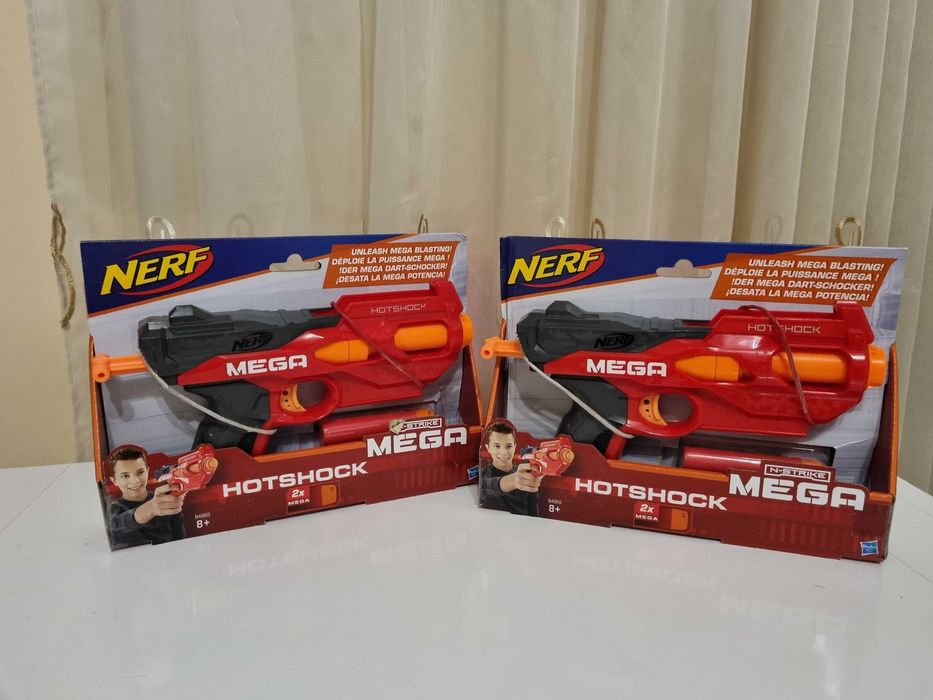 Pistol de jucarie Nerf Mega N-Strike Hotshock, 2 bucati.