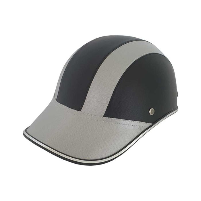 Каска за мотор тип бейзболна шапка - Сива.