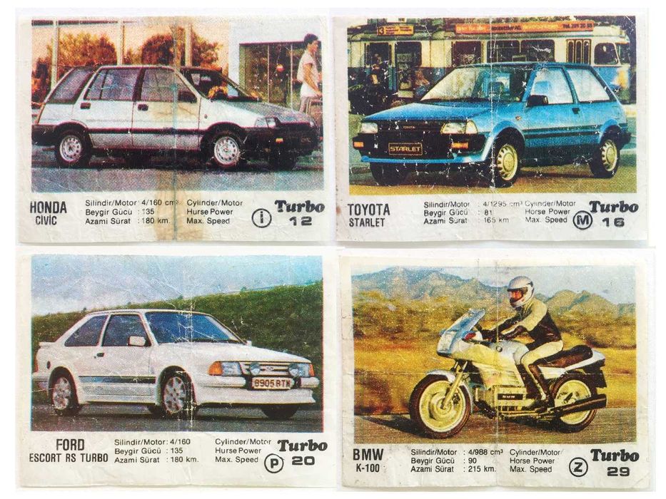 ТУРБО 1-50 Картинки от Дъвки Номера 12 16 20 29 TURBO KENT Първа Серия