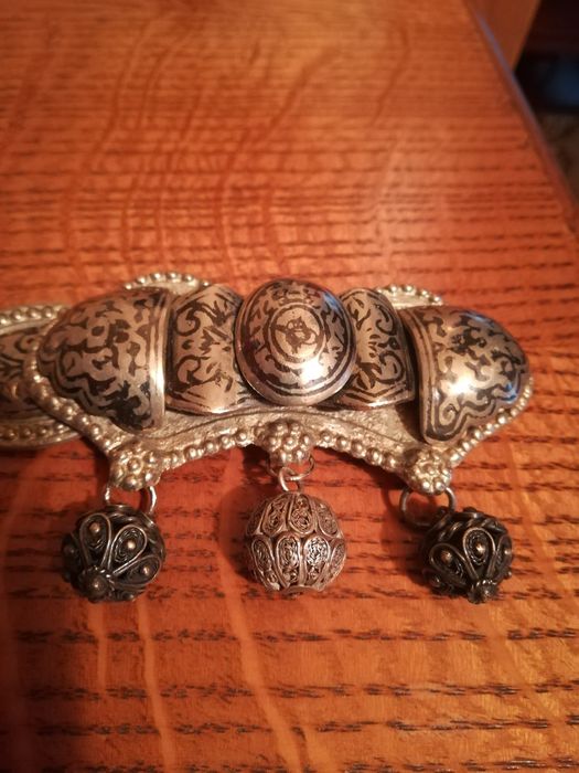 Стар Сребърен Османски колан с ниело