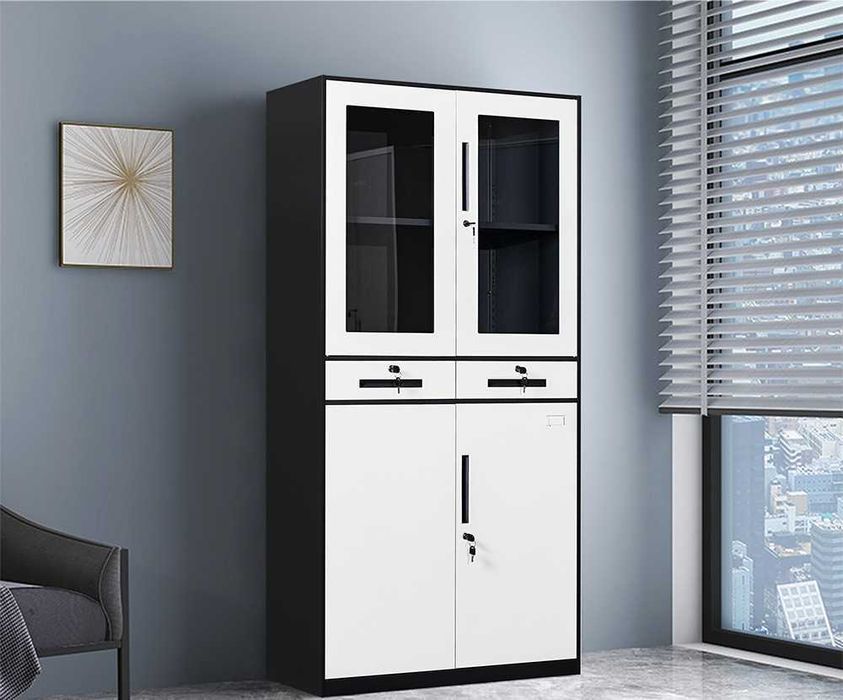 Офисный шкаф раздевалка тёмного-светлого цвета для одежды сотрудников