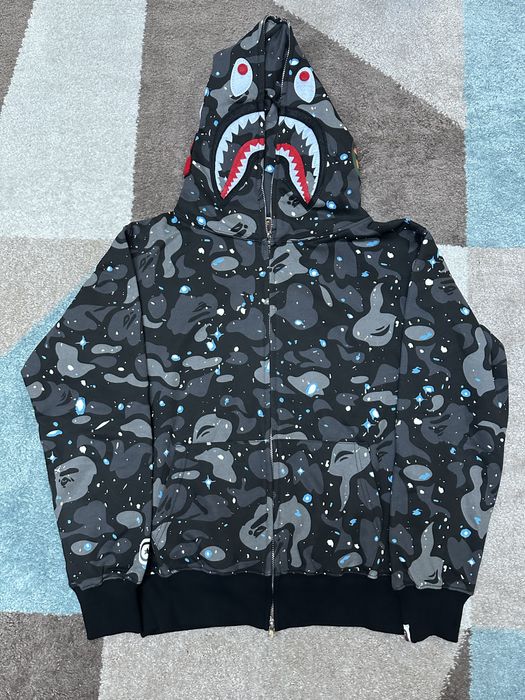 BAPE Space Camo Shark WGM Full-Zip Hoodie / M