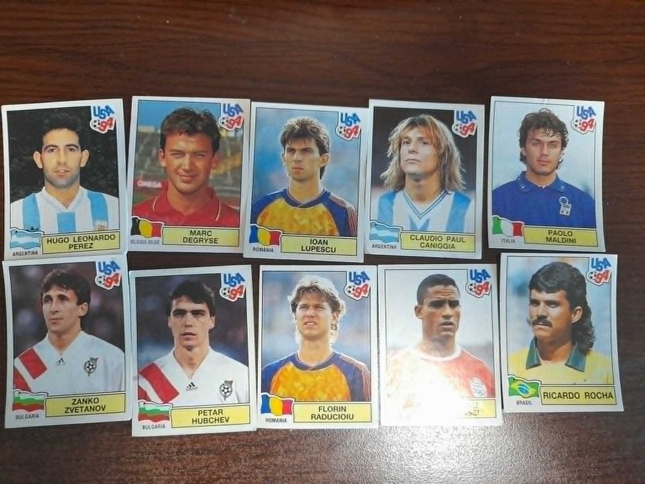 Голям лот стикери/отрезки Panini Световно 94-та и 98-ма, Европейско 96-та