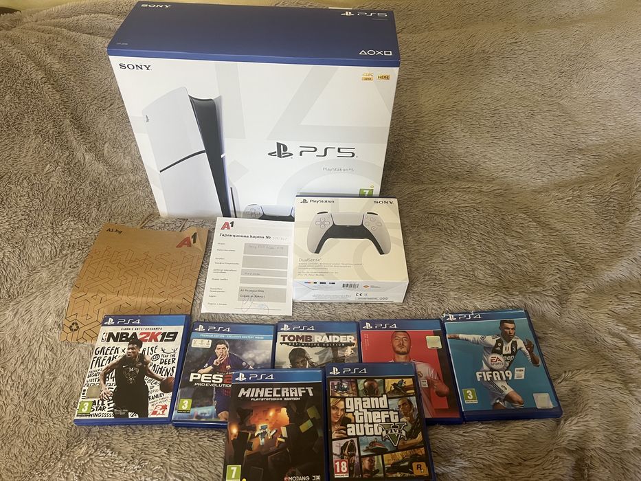 PlayStation 5 slim Disk edition 1tb Чисто нов! Запечатан!