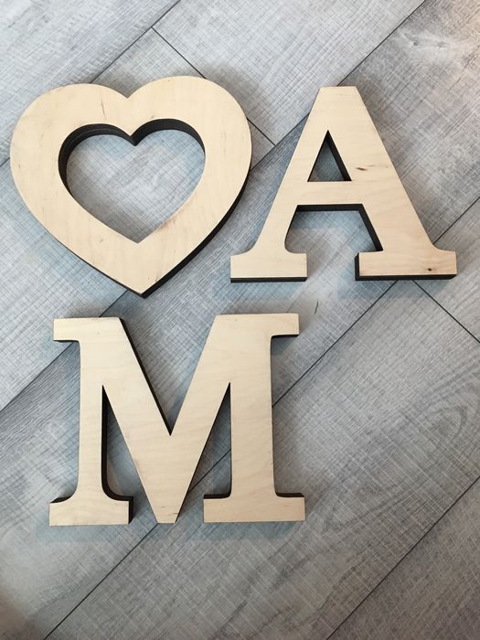 Деревянные буквы декор