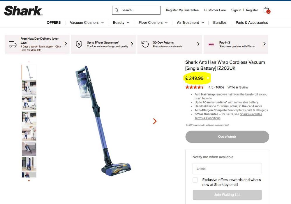 Pachet 2 aspiratoare fara fir Shark Anti Hair Wrap Cordless Vacuum-IZ2