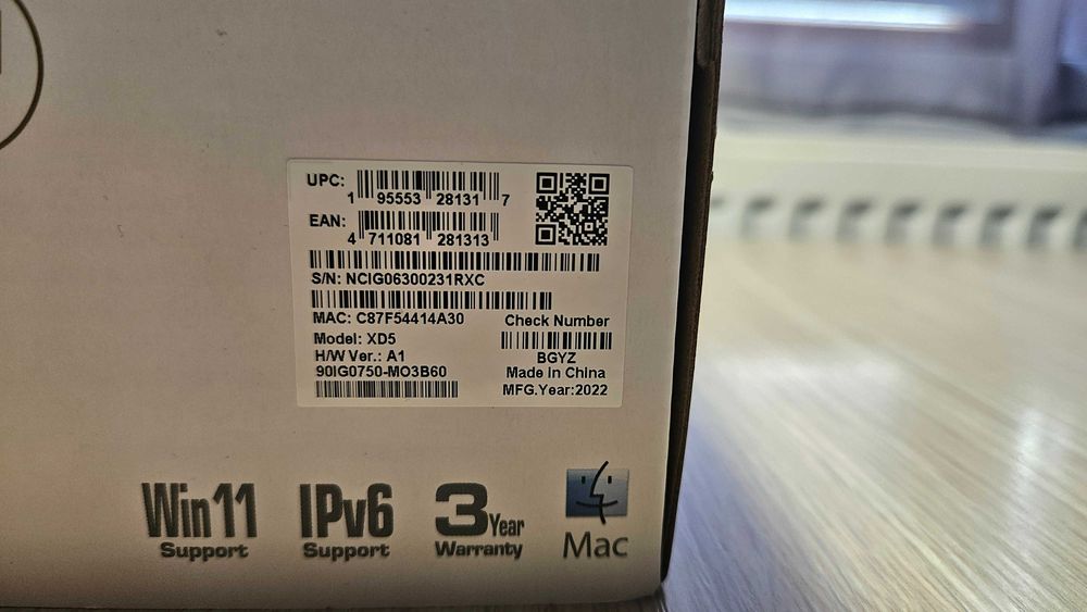 ASUS ZenWiFi XD5 (W-1-PK) Dual-band (2,4 GHz / 5 GHz) Wi-Fi 6 (802.11ax) Alb aproape noua