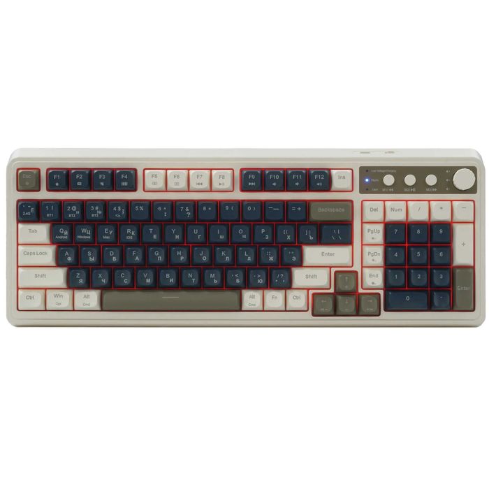 Клавиатура AULA S99 мембранная беспроводная оригинал   RUS/ENG  3в1