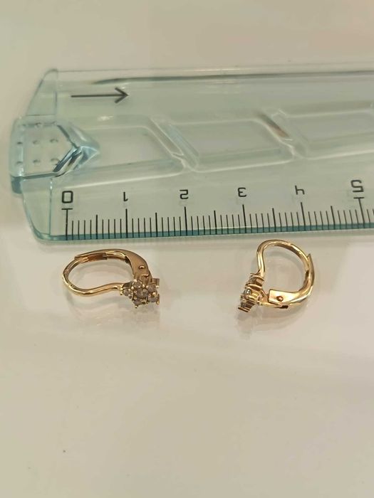 (AG41) Cercei aur 14K b5936 Certificat de garantie
