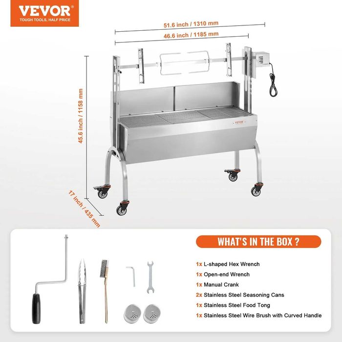 НЕМСКО Чеверме за печене, барбекю и скара + ЛЕД ФЕНЕР