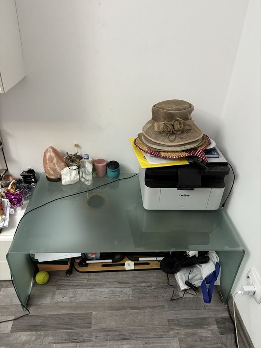 Masa din sticla mata - 60cm x 100cm