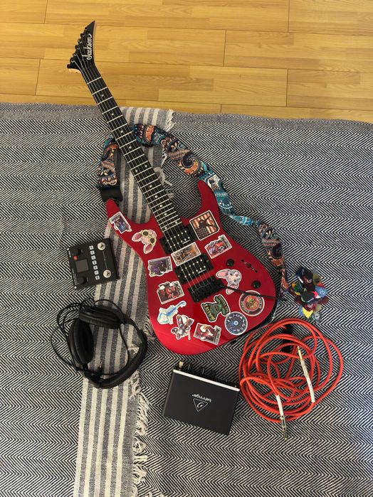 Jackson js12 dinky red metallic электрогитара