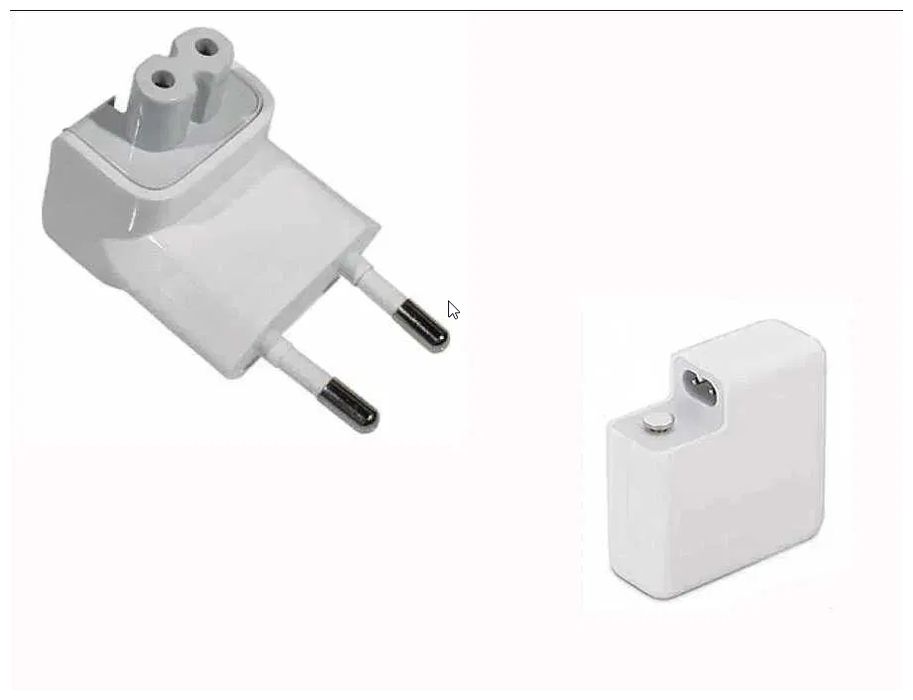 вилка адаптер на Macbook и блок питания зарядка для макбука . .