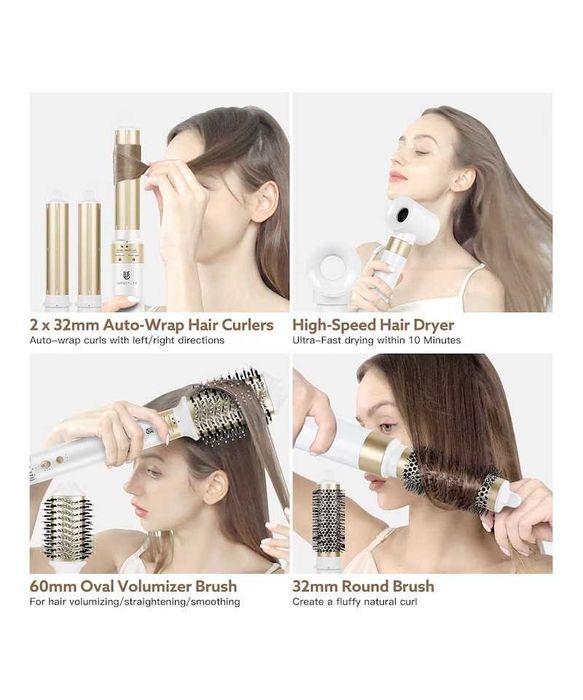 Set de perii cu aer cald 5 in 1, Webeauty