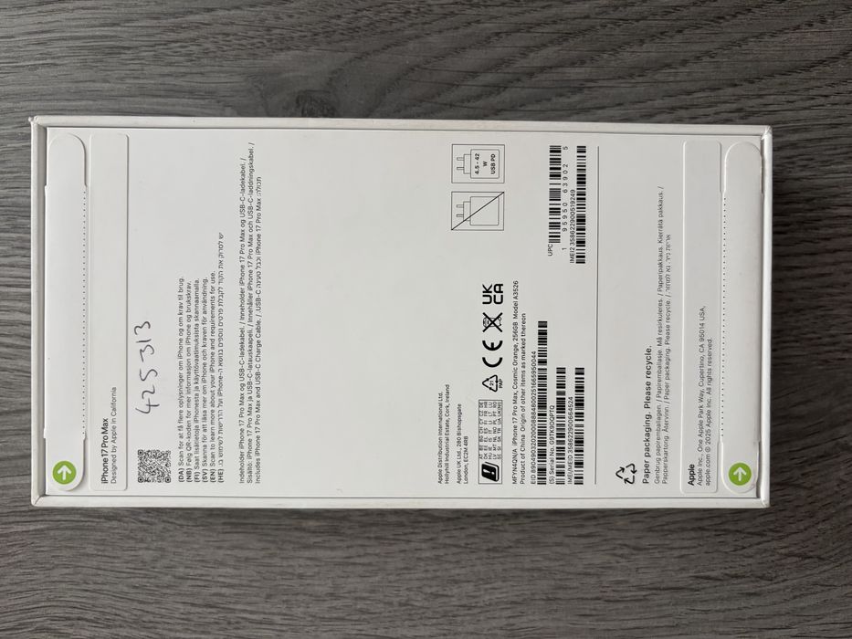 iPhone 17 pro max 256gb Orange Sigilat