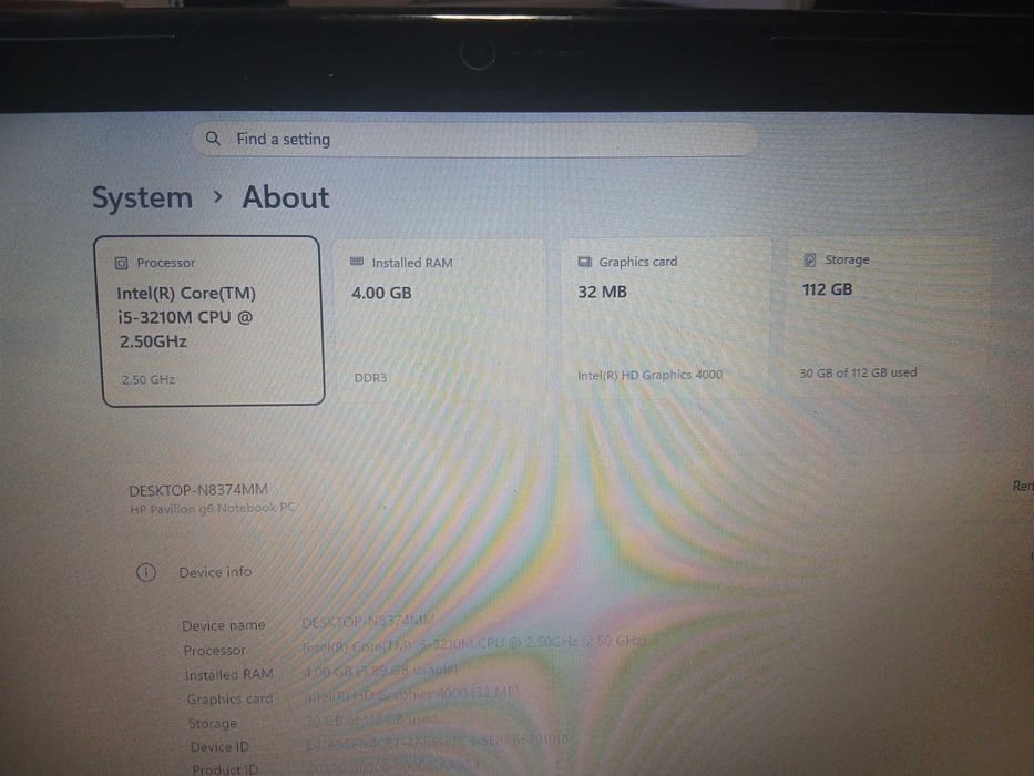 Vand laptop HP G6