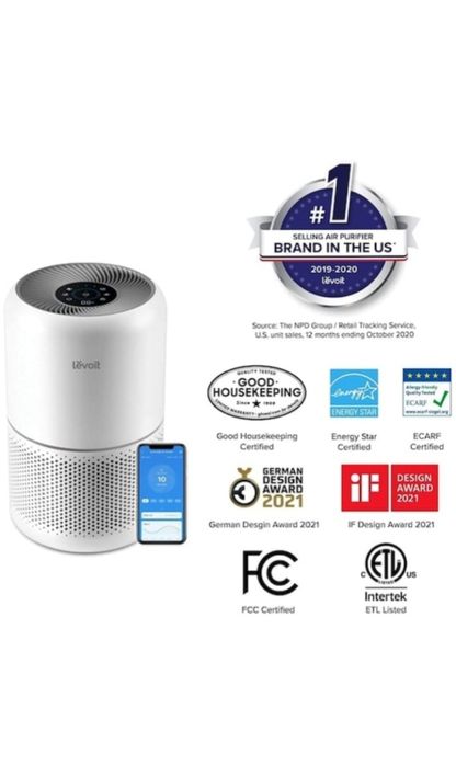 Purificator de aer Smart Levoit Core 300S Wi-Fi, Filtru 3 in 1 True HE