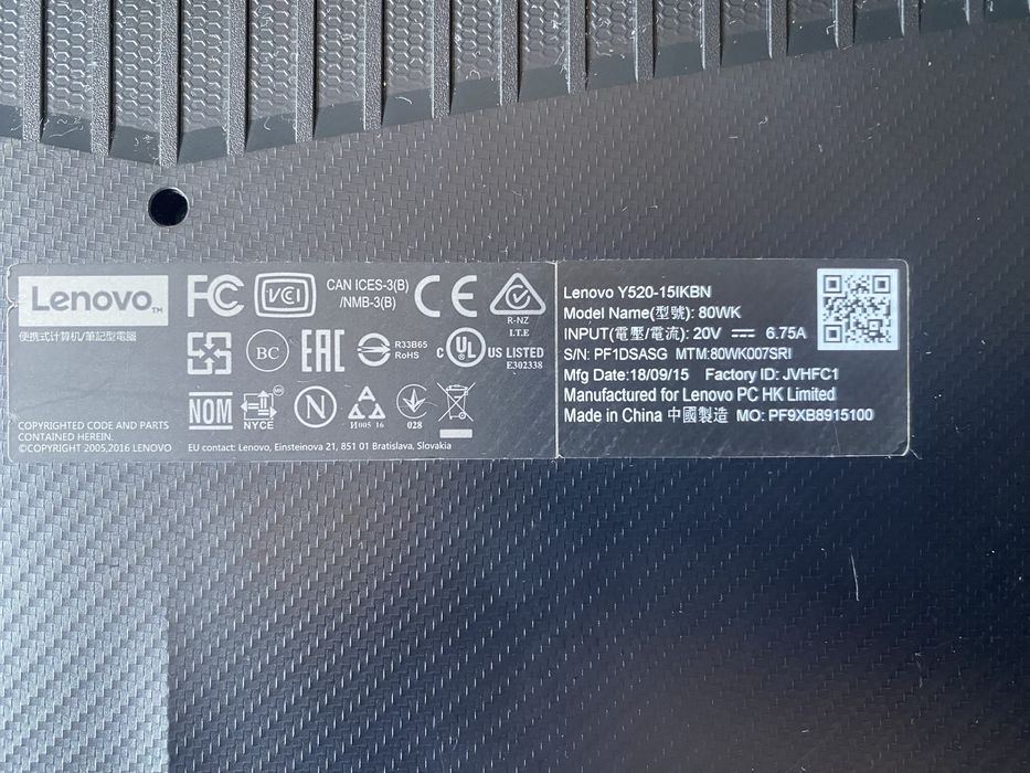 Laptop Gaming Lenevo Legion y520 GTX 1050 ca Nou
