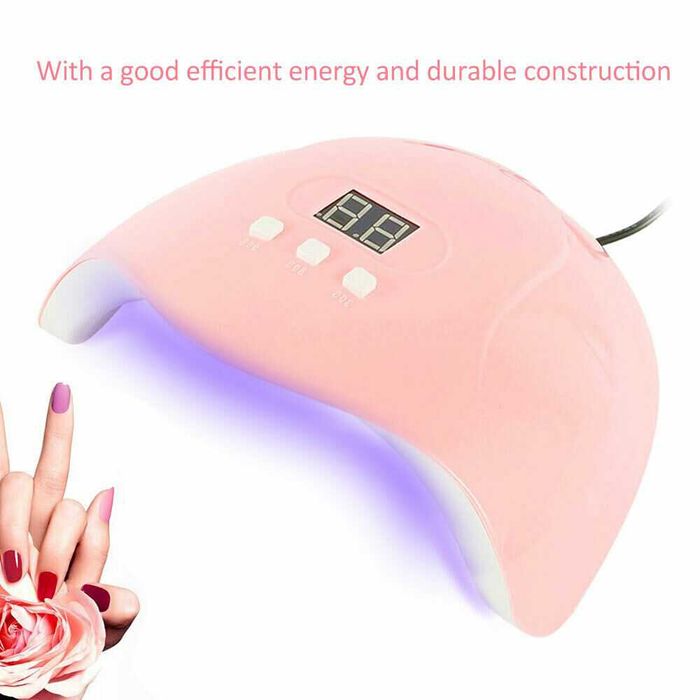 54W Мощна, комбинирана UV/LED лампа, печка за маникюр, педикюр, нокти