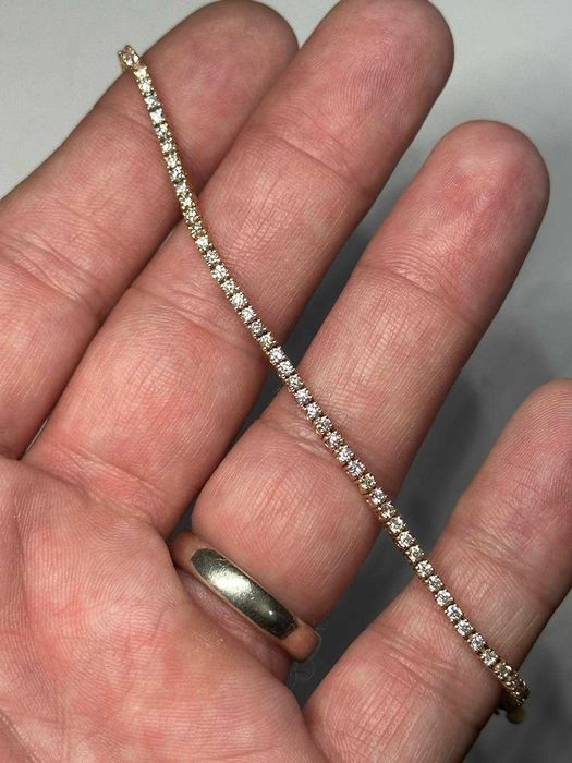 BRATARA AUR 18K + 87 Diamante = 2.60CT - 8.6g. - Model TENNIS !